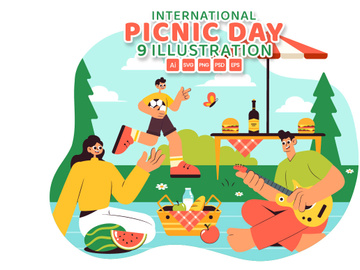 9 International Picnic Day Illustration