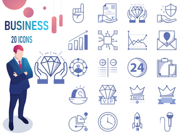 Bleu : Business And Finance IconSet
