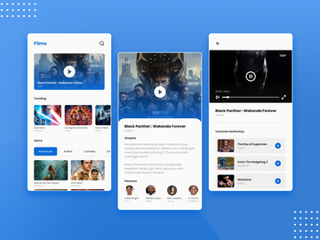 Film Streaming UI Kit for Figma - 5 High-Quality Screens