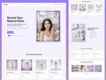 Modern Skincare Website UI – Beauty Landing Page