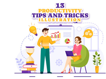 13 Productivity Tips and Trick Illustration