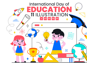 11 International Day of Education Illustration