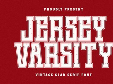 Jersey Varsity - Vintage Slab Serif
