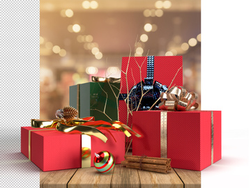 Mockups Background Merry Christmas Concept