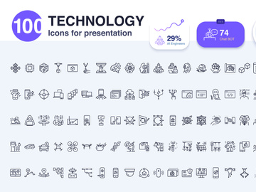 presentation icon set