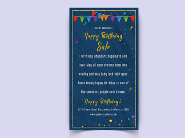 Birthday Party Social Media Post Template