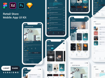 Retail Store Mobile App UI Kit (Light & Dark)