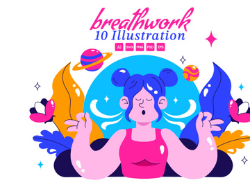 10 Peaceful Breathwork Session Illustration
