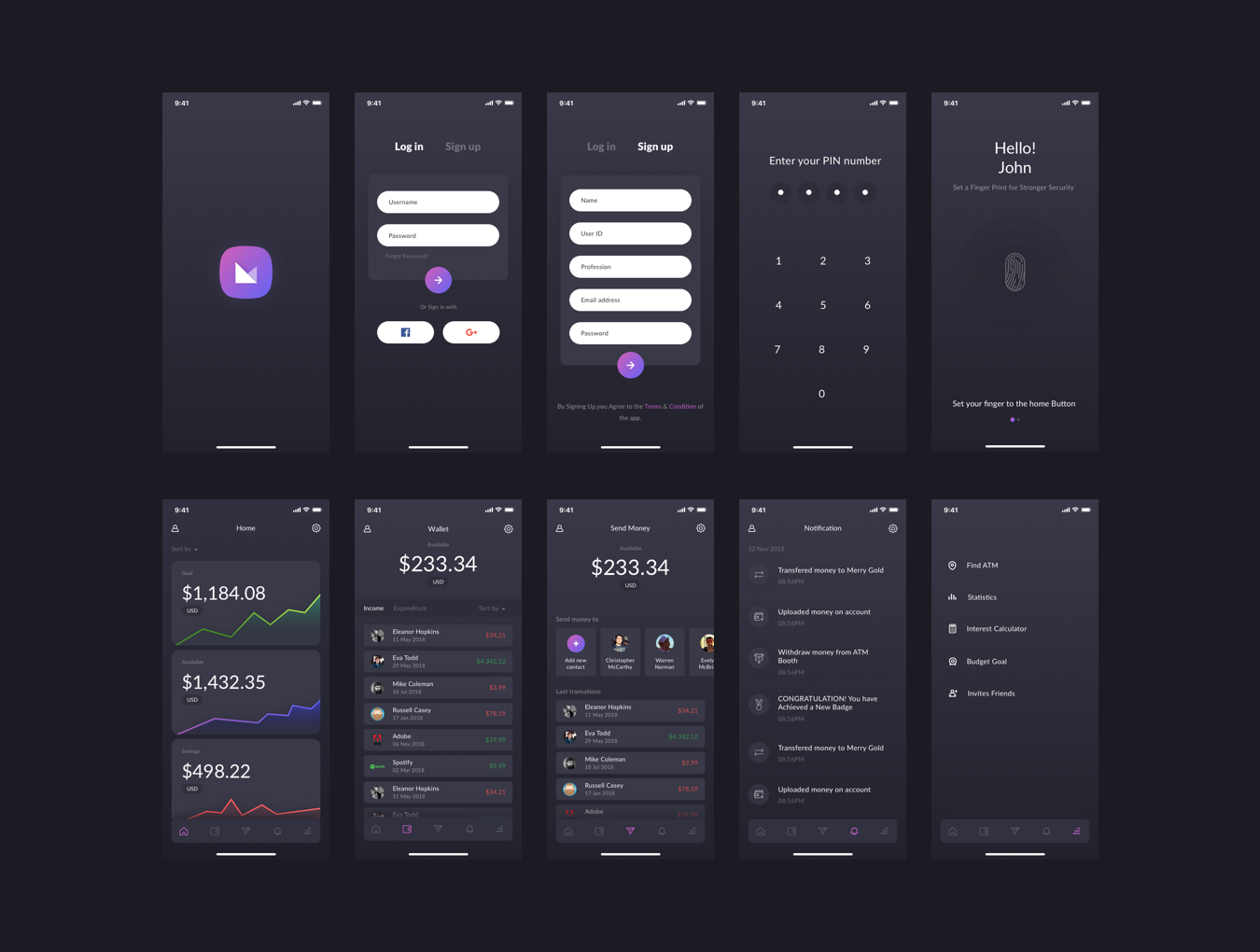 Malta Financial IOS app UI Kit