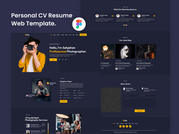 #2 Bio - Photographer Personal CV Resume Template