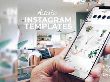 Artistic instagram feed post templates