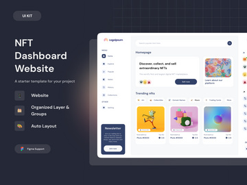 NFT Dashboard Website - Light Theme
