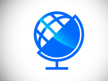 Earth logo design template. Globe icon sign symbol