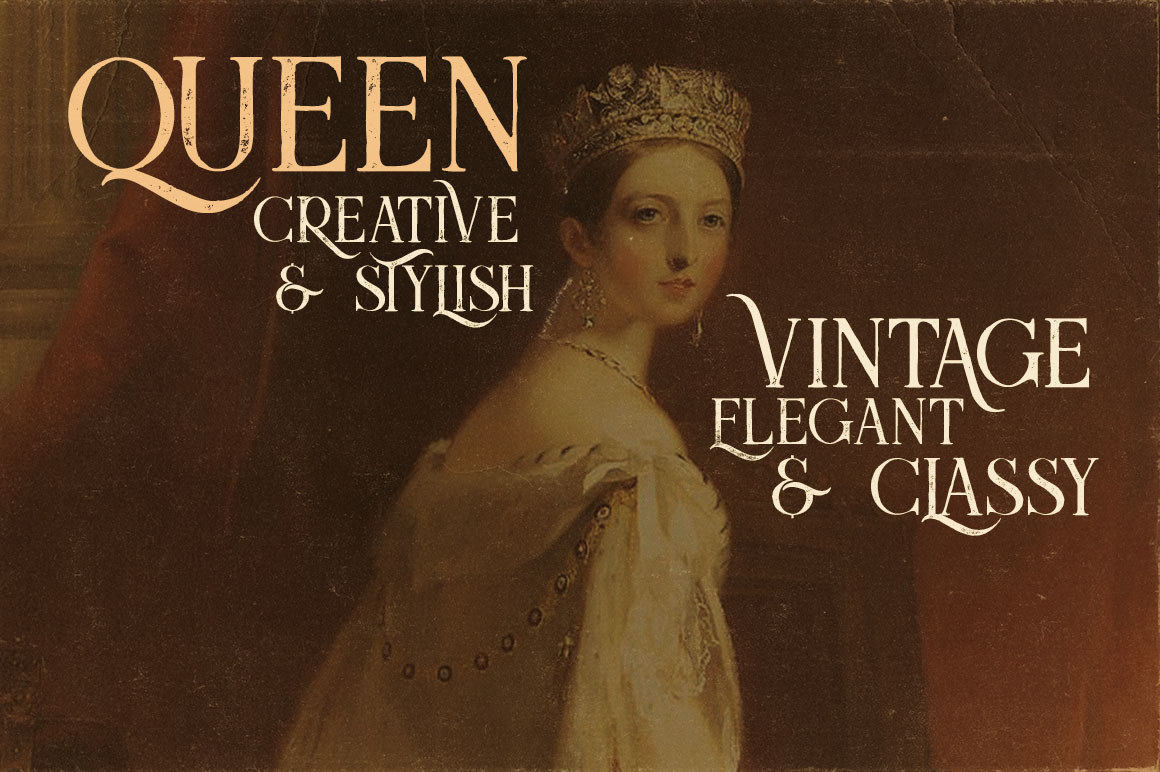 Queen Inline Grunge - Free Font