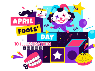 10 Happy April Fools Day Illustration