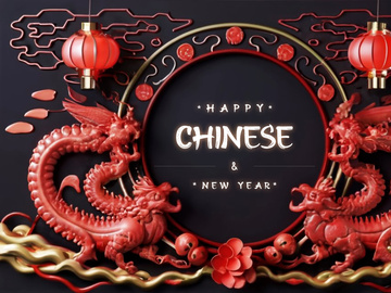 PSD 3d rendaring realistic chinese new year background bundles