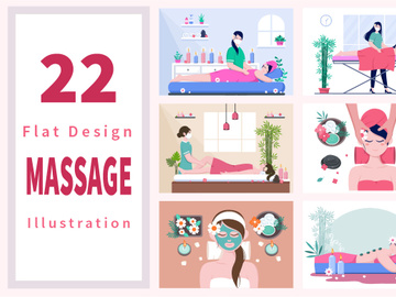 22 Massage and Body Spa Illustration