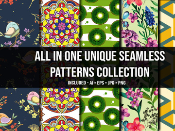 All in One Unique Seamless Patterns Collection