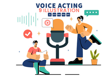 9 Dubbing and Voice Acting Illustration