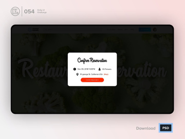 Confirm Reservation | Daily UI challenge - 054/100