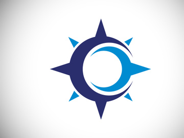 Creative Compass Concept Logo Design Template. Compass Logo sign and symbol. Coastal Logo. Compass icon
