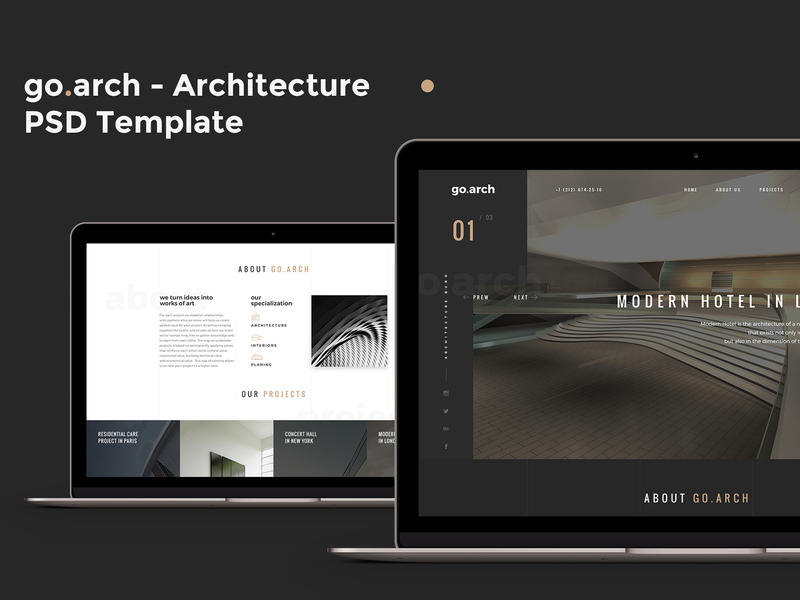 go.arch - Architecture PSD Template by Spartak Vee ~ EpicPxls