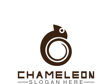 Chameleon logo design template. Vector illustration