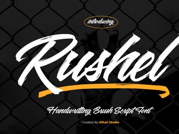 Rushel - Handwritting Brush Script Font