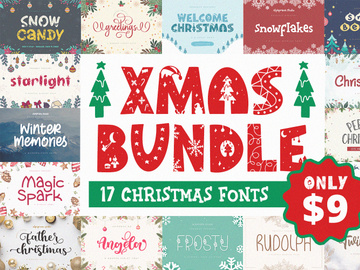 Xmas Bundle | 17 Christmas Fonts