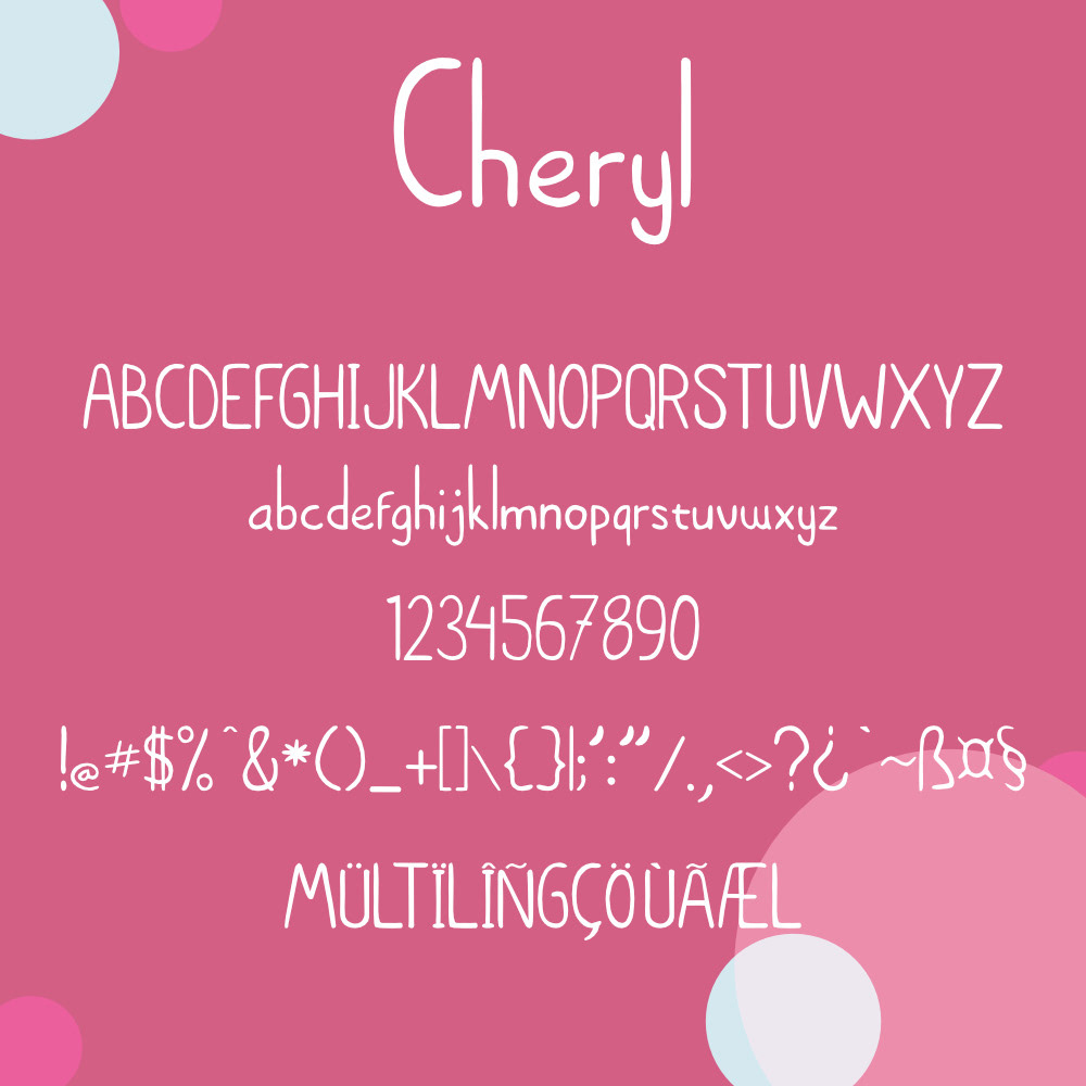 Cheryl - Eine verspielte Schrift