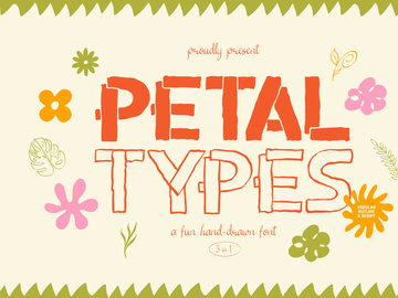 Petal Types | Fun Hand Drawn Font