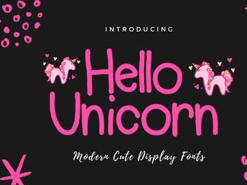 Hello Unicorn - Cute Monoline Display