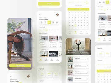 Yoga workout app UI