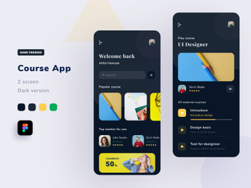 Course app dark version