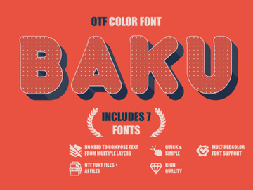 Baku - OTF color font
