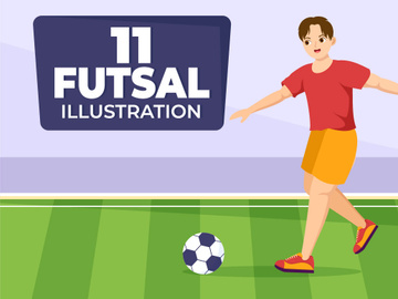 11 Futsal, Soccer or Football Sport Illustration