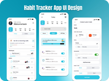 Habit Tracker App UI Design – Build Better Routines