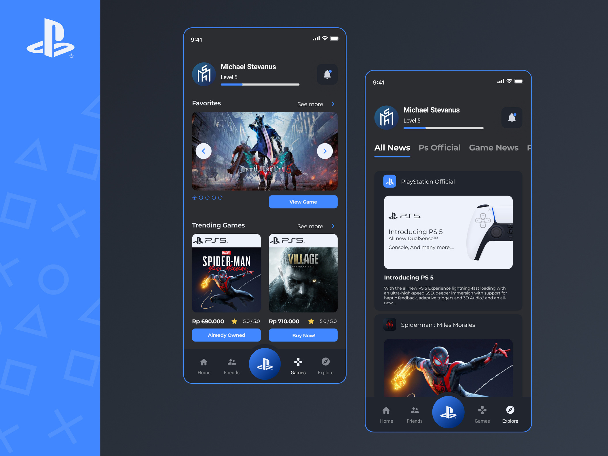 游戏机应用设计(Playstation App Design)插图1