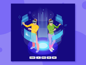 AR VR Game illustrations