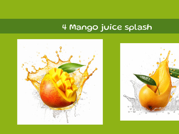 Mango juice splash AI image