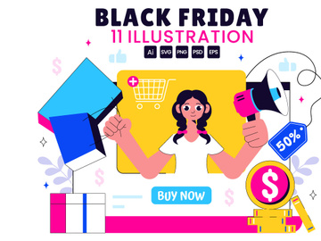 11 Black Friday Sale Event Illustration