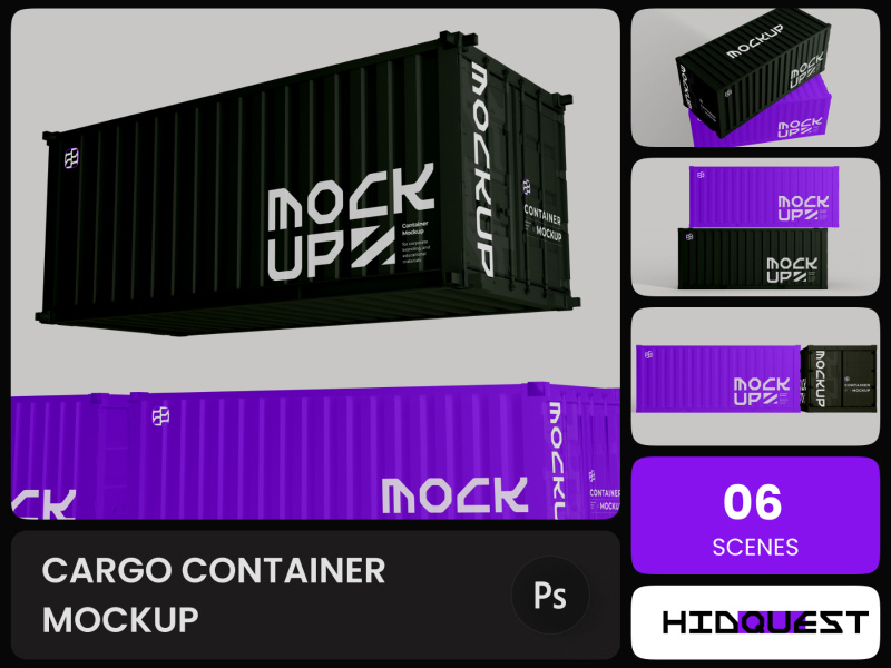 Cargo Container Mockup by HIDQUEST ~ EpicPxls