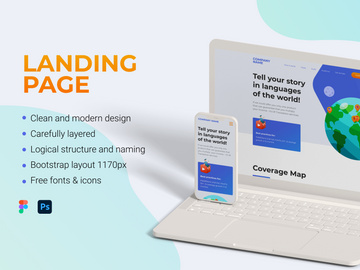 Landing Page For Creating Studio Figma Adn Photoshop