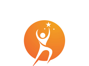 Star success people care logo and symbols