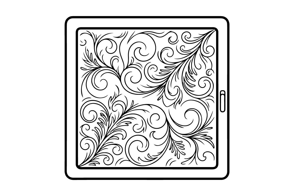 Elegant Christmas ornate floral mandala frame for holiday greeting card design