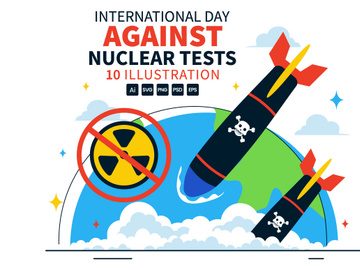 10 Day of Against Nuclear Tests Illustration