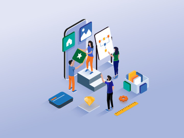 Business illustration set