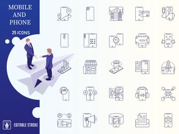 Outline : Mobile and Phone Icon set