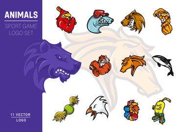 Aggressive animal logo sport for gaming