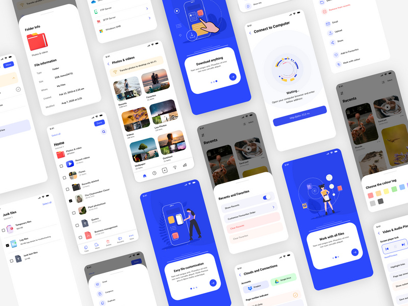 File Manager UI Kit for iOS by Ragul Bala ~ EpicPxls